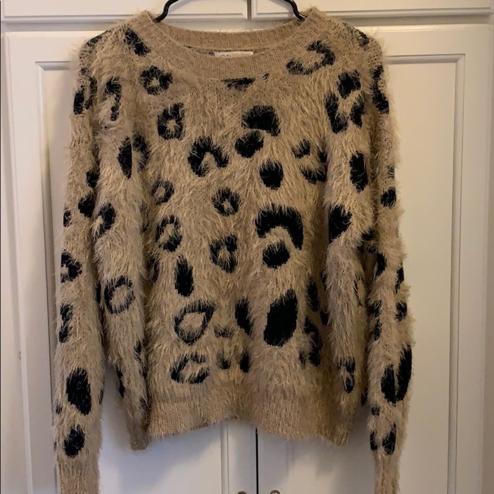 Woven heart sweater